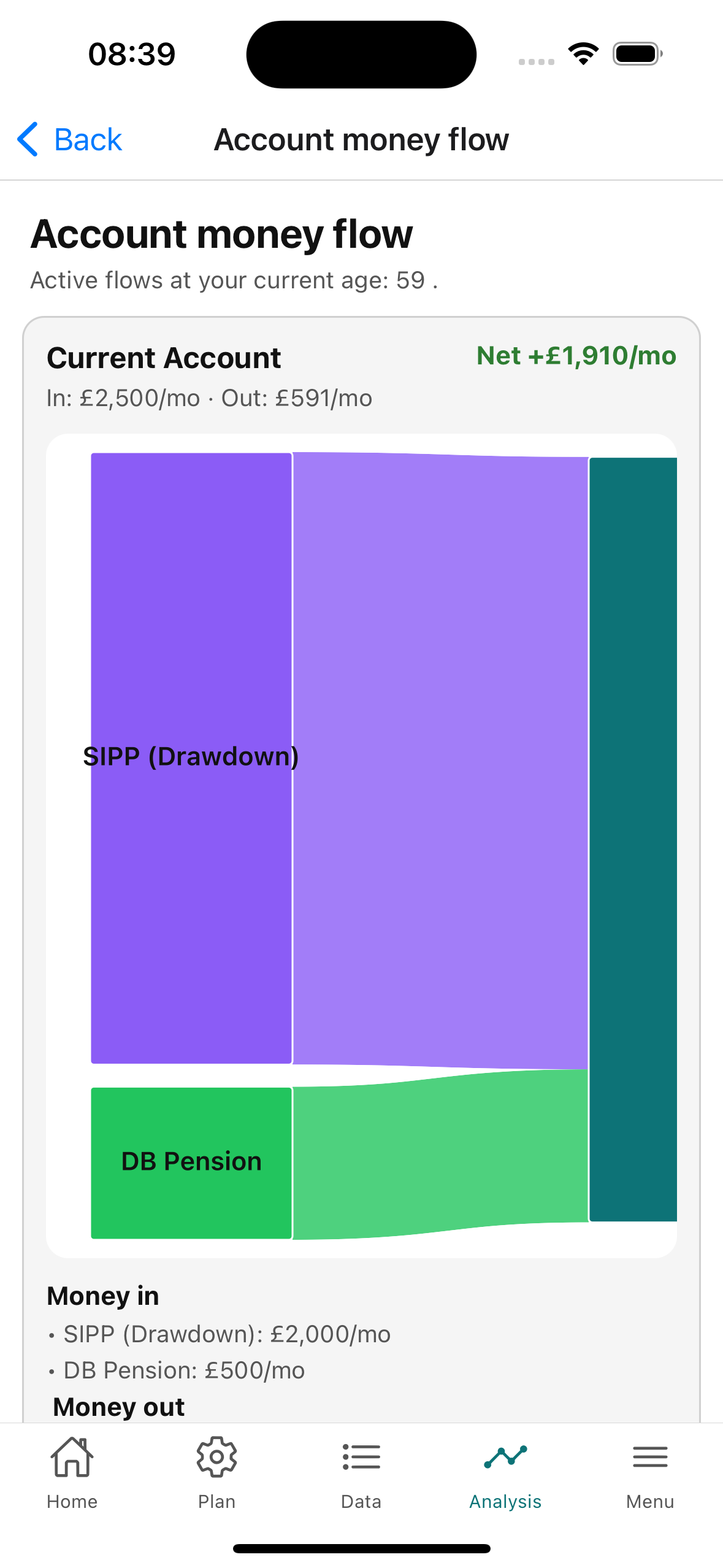 Pension Cashflow Modeller iOS screenshot 6